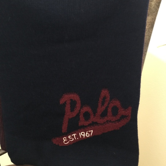 RALPH LAUREN Scarf Men 100% Merino Wool 68x12" NEW - Picture 6 of 6